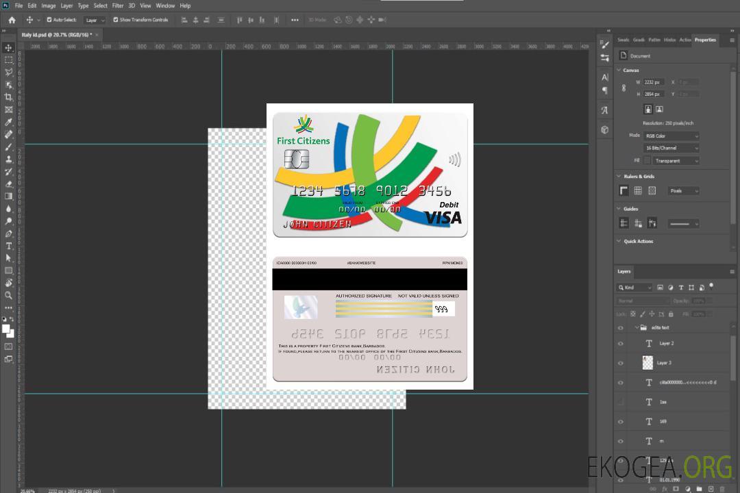 Première carte visa bancaire pour les citoyens de Barbaros template